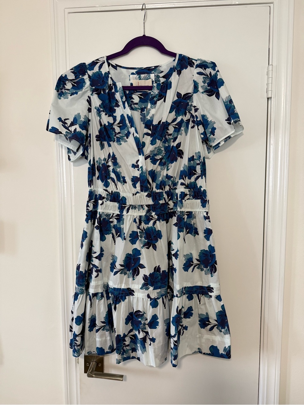 Anthropologie Blue Floral Dress